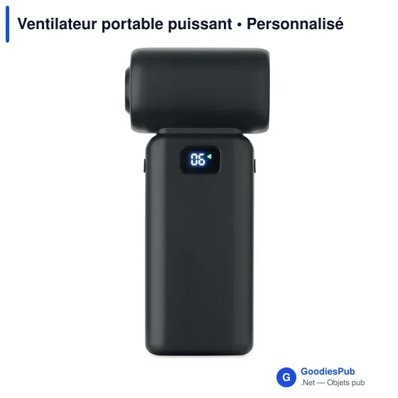 Ventilateur portable personnalisable TECHMATE BAMBOO avec logo - Image 9