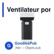 Ventilateur portable personnalisable TECHMATE BAMBOO avec logo - Miniature 10