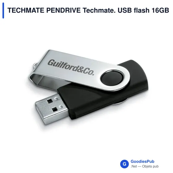 Clé USB personnalisable 16GB avec logo - TECHMATE PENDRIVE - Image 11