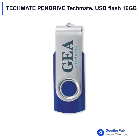 Clé USB personnalisable 16GB avec logo - TECHMATE PENDRIVE - Image 3