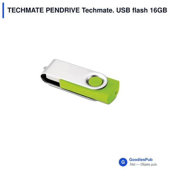 Clé USB personnalisable 16GB avec logo - TECHMATE PENDRIVE - Image 5