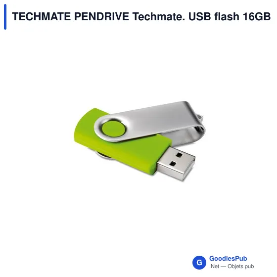 Clé USB personnalisable 16GB avec logo - TECHMATE PENDRIVE - Image 6