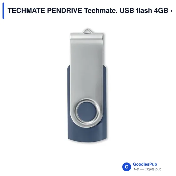 Clé USB personnalisable 4GB avec logo - TECHMATE PENDRIVE - Image 2
