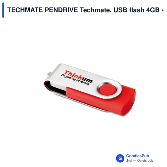 Clé USB personnalisable 4GB avec logo - TECHMATE PENDRIVE - Image 11
