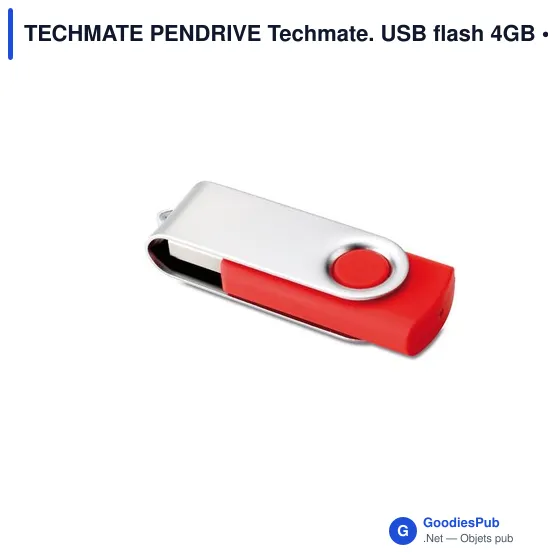 Clé USB personnalisable 4GB avec logo - TECHMATE PENDRIVE - Image 8
