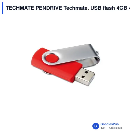 Clé USB personnalisable 4GB avec logo - TECHMATE PENDRIVE - Image 9