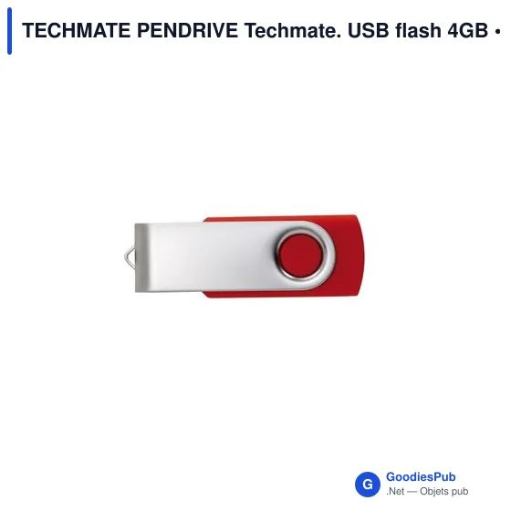 Clé USB personnalisable 4GB avec logo - TECHMATE PENDRIVE - Image 10