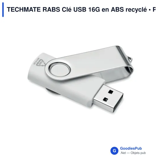 Clé USB personnalisable TECHMATE RABS 16 Go avec logo - Image 5