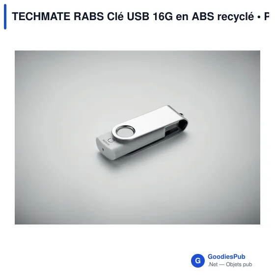 Clé USB personnalisable TECHMATE RABS 16 Go avec logo - Image 7