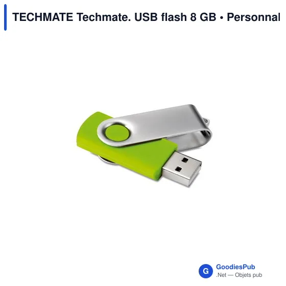 Clé USB personnalisable 8 Go avec logo - TECHMATE - Image 3