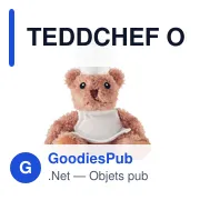 Ours en peluche personnalisable chef cuisinier - TEDDCHEFavec logo - Miniature 1
