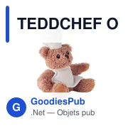 Ours en peluche personnalisable chef cuisinier - TEDDCHEFavec logo - Miniature 2