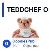 Ours en peluche personnalisable chef cuisinier - TEDDCHEFavec logo - Miniature 3