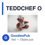 Ours en peluche personnalisable chef cuisinier - TEDDCHEFavec logo - Miniature 4