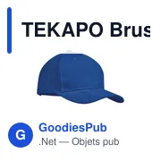 TEKAPO Casquette 6 panneaux 270 gr/m - Miniature 5