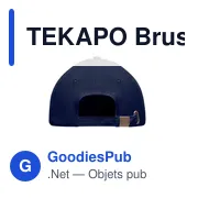 TEKAPO Casquette 6 panneaux 270 gr/m - Miniature 8