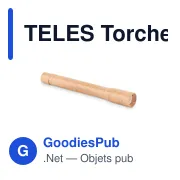 TELES Torche en bois lumière COB - Miniature 1