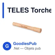 TELES Torche en bois lumière COB - Miniature 3