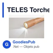 TELES Torche en bois lumière COB - Miniature 4