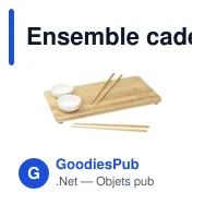 Ensemble cadeau personnalisable Temaki Bamboo Sushi Tray avec logo - Miniature 4