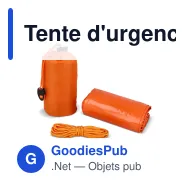 Tente d'urgence compacte personnalisable avec logo - Survie plein air - Miniature 3