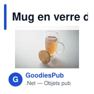 Mug en verre double paroi personnalisable avec logo - TEROL - Miniature 5