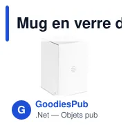 Mug en verre double paroi personnalisable avec logo - TEROL - Miniature 6