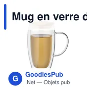 Mug en verre double paroi personnalisable avec logo - TEROL - Miniature 7