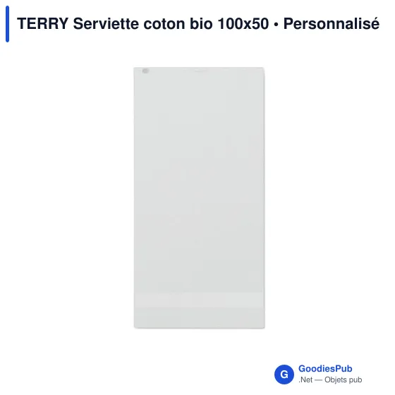 TERRY Serviette coton bio 100x50 - Image 2
