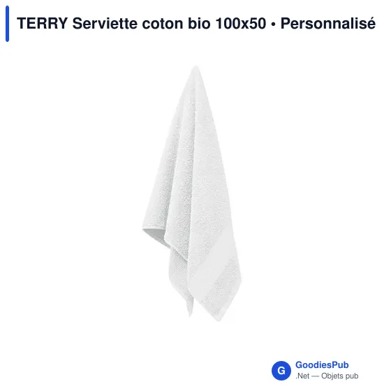 TERRY Serviette coton bio 100x50 - Image 3