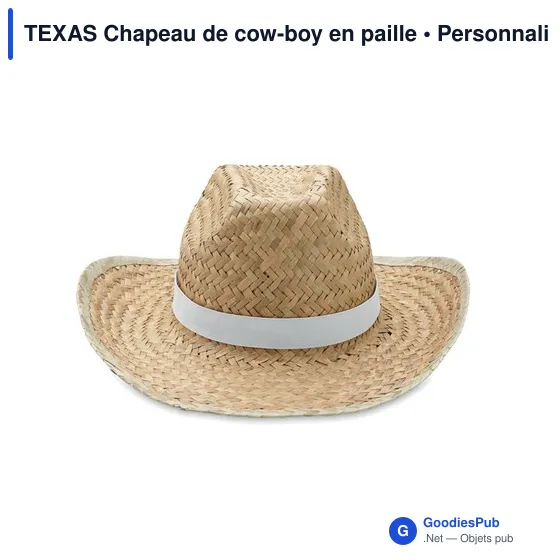 TEXAS Chapeau de cow-boy en paille - Image 2