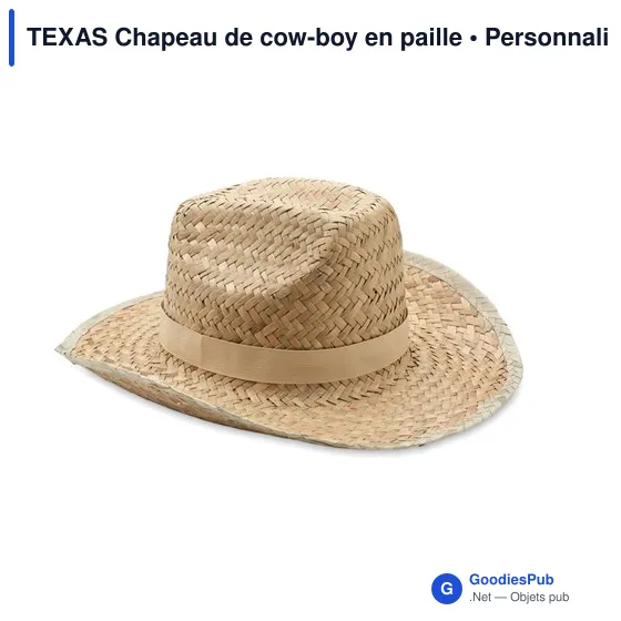 TEXAS Chapeau de cow-boy en paille - Image 3