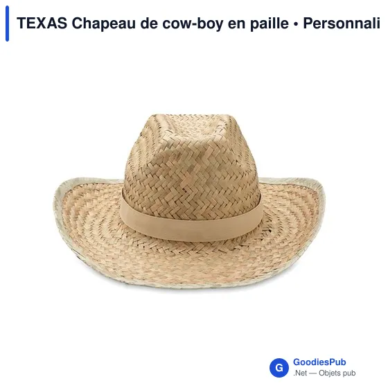 TEXAS Chapeau de cow-boy en paille - Image 4