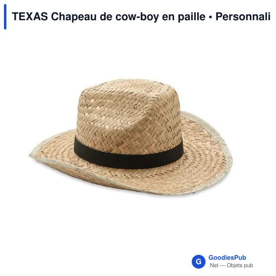 TEXAS Chapeau de cow-boy en paille - Image 7
