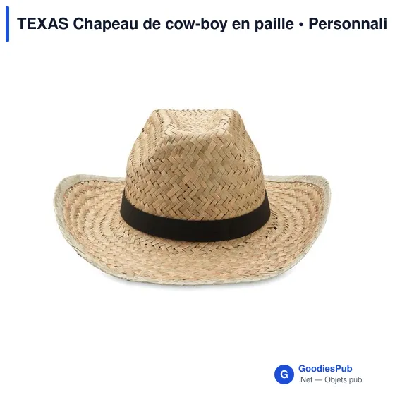 TEXAS Chapeau de cow-boy en paille - Image 8