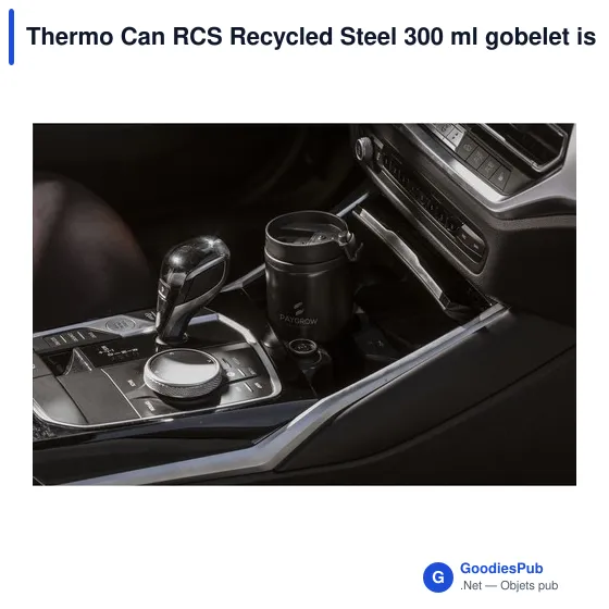 Gobelet isotherme personnalisable en acier inoxydable recyclé - Thermo Canavec logo - Image 12