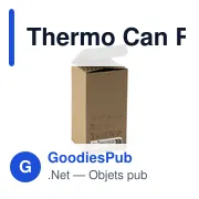 Gobelet isotherme personnalisable en acier inoxydable recyclé - Thermo Canavec logo - Miniature 3