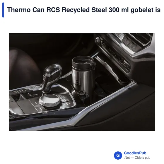 Gobelet isotherme personnalisable en acier inoxydable recyclé - Thermo Canavec logo - Image 4