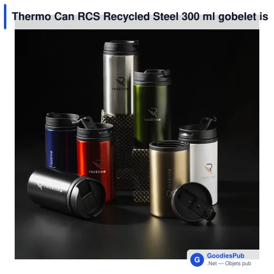 Gobelet isotherme personnalisable en acier inoxydable recyclé - Thermo Canavec logo - Image 5