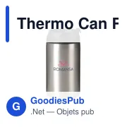 Gobelet isotherme personnalisable en acier inoxydable recyclé - Thermo Canavec logo - Miniature 6