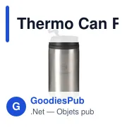 Gobelet isotherme personnalisable en acier inoxydable recyclé - Thermo Canavec logo - Miniature 7