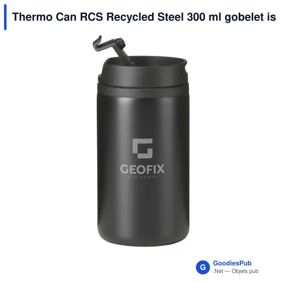 Gobelet isotherme personnalisable en acier inoxydable recyclé - Thermo Canavec logo - Image 8