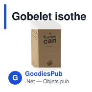 Gobelet isotherme personnalisable en acier inoxydable recyclé - Thermo Canavec logo - Miniature 10