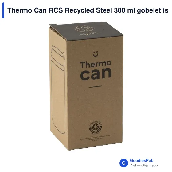 Gobelet isotherme personnalisable en acier inoxydable recyclé - Thermo Canavec logo - Image 10