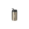 Variante beige - Gobelet isotherme personnalisable en acier inoxydable recyclé - Thermo Canavec logo