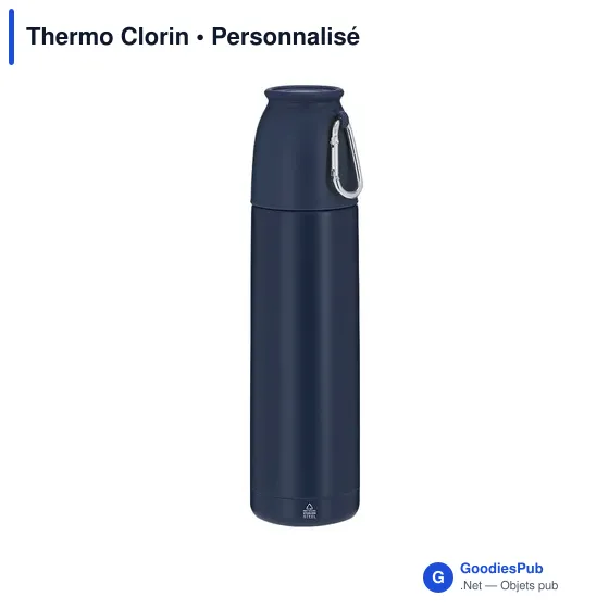 Bouteille isotherme personnalisable Thermo Clorin avec logo - Image 1