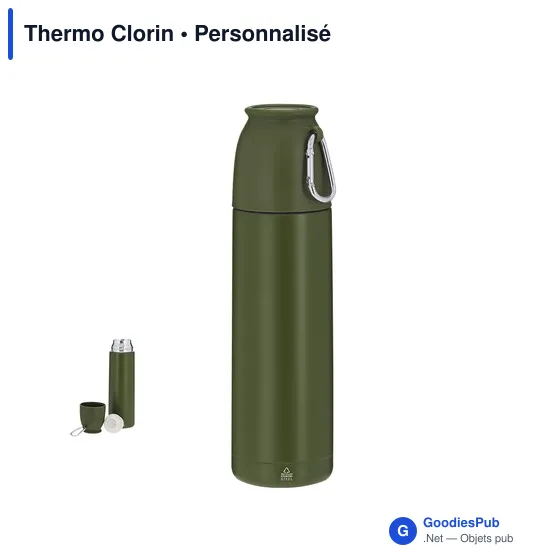 Bouteille isotherme personnalisable Thermo Clorin avec logo - Image 2