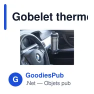 Gobelet thermos personnalisable 450 ml avec logo - Thermoboost RCS - Miniature 1
