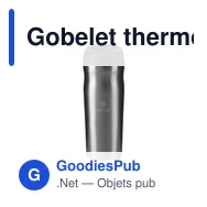 Gobelet thermos personnalisable 450 ml avec logo - Thermoboost RCS - Miniature 2