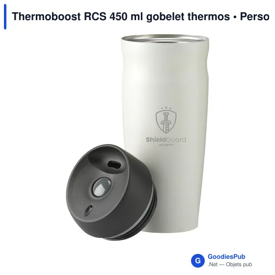Gobelet thermos personnalisable 450 ml avec logo - Thermoboost RCS - Image 5